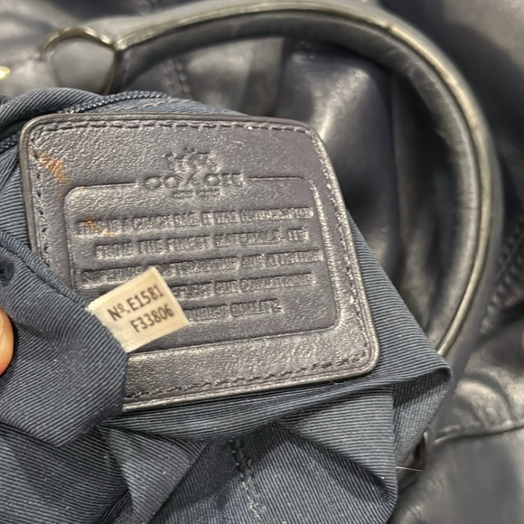 Coach Bag Prairie Dark Navy Leather Satchel Bag - Picture 10 of 17